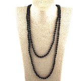 6mm Semi Precious Stone Beads Necklace 150cm Long