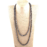 6mm Semi Precious Stone Beads Necklace 150cm Long