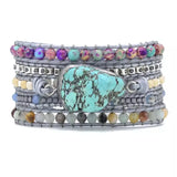 Boho Turquoise Stone Wrap Bracelet