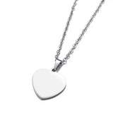 Heart Necklace Stainless Steel Pendant Women's Gift