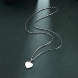 Heart Necklace Stainless Steel Pendant Women's Gift