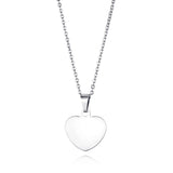 Heart Necklace Stainless Steel Pendant Women's Gift
