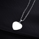 Heart Necklace Stainless Steel Pendant Women's Gift