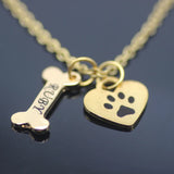 Personalized Drop Heart Pendant Necklace Stainless Steel