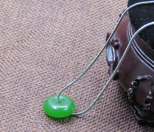 Hetian Jade Beads Pendant Necklace Lucky Amulet Couple Jewelry