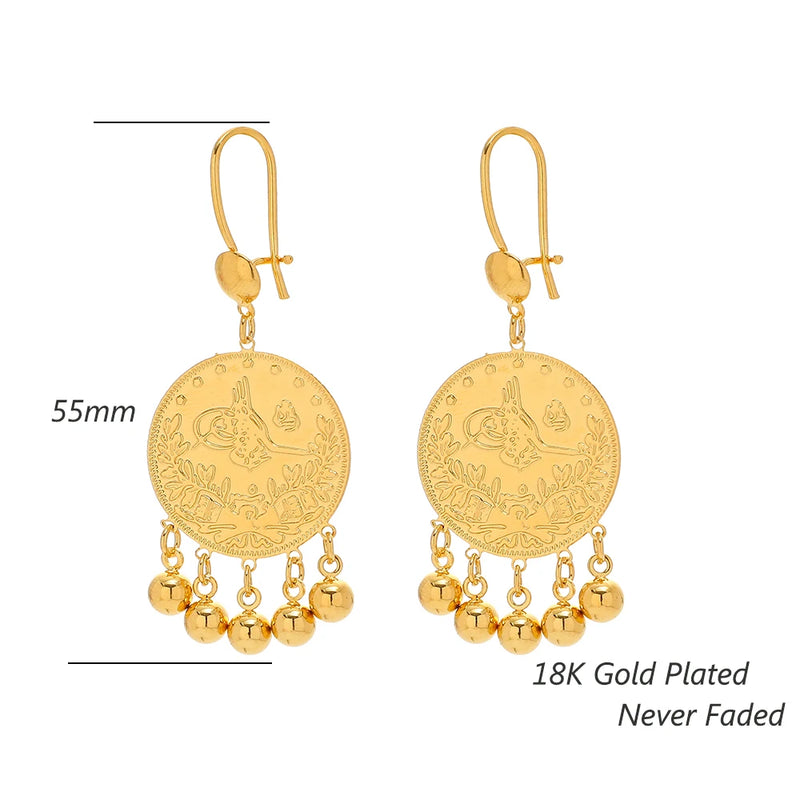 Arab Money Sign Allah Earring Middle Eastern Jewelry