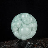 Burmese Jade Maitreya Buddha Pendant Lucky Amulet Necklace