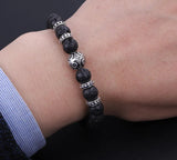 Tiger Eye Beads Macrame Bracelet with Tibetan Silver Charms