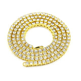Mens Iced Out Rhinestone Tennis 5mm HipHop Necklace