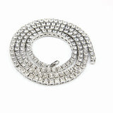 Mens Iced Out Rhinestone Tennis 5mm HipHop Necklace