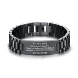 Mom Dad Love Son Courage Mens Bracelet Family Love Gift