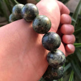 Tibetan Jade Bracelet with Magnetic Stone for Women Men