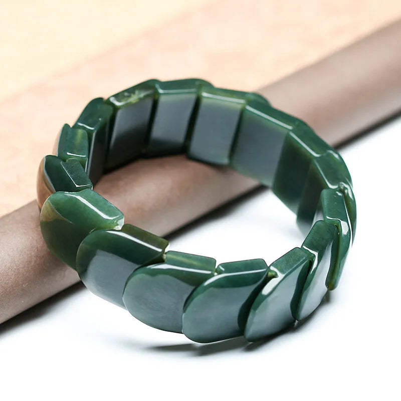 XinJiang HeTian Jade Nephrite Bracelet Lucky Amulet Square Bangle