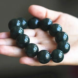 XinJiang HeTian Nephrite Jade Bead Bracelet Fine Jewelry