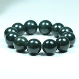 XinJiang HeTian Nephrite Jade Bead Bracelet Fine Jewelry