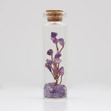 Natural Crystal Agate Stone Wishing Bottle for Tree of Life