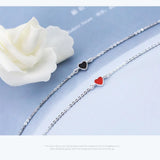 Heart Charm Bracelet for Women - Sterling Silver