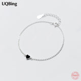 Heart Charm Bracelet for Women - Sterling Silver