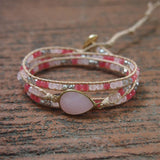 Boho Crystal Bead Bracelet Collection - 3 Times Wrap Statement