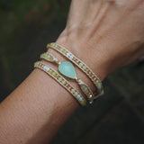 Boho Crystal Bead Bracelet Collection - 3 Times Wrap Statement