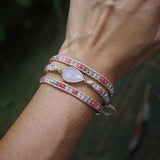 Boho Crystal Bead Bracelet Collection - 3 Times Wrap Statement