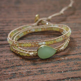 Boho Crystal Bead Bracelet Collection - 3 Times Wrap Statement