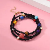 Universe Galaxy Solar System Stone Beads Bracelet Bangle