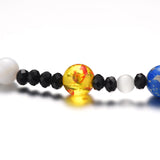 Universe Galaxy Solar System Stone Beads Bracelet Bangle
