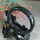 Natural Jade Bangle Lucky Exorcise Evil Spirits Amulet Auspicious Jewelry