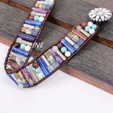 Boho Tube Stone Leather Wrap Bracelet
