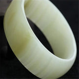 Wide Strip Jade Stone Bracelet for Women