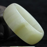 Wide Strip Jade Stone Bracelet for Women