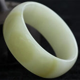 Wide Strip Jade Stone Bracelet for Women