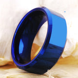 Classic Bevel Tungsten Wedding Band Ring