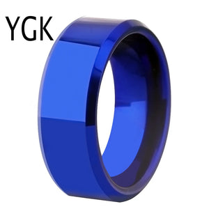 Classic Bevel Tungsten Wedding Band Ring