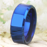 Classic Bevel Tungsten Wedding Band Ring