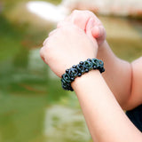 HeTian Jade Nephrite Bracelet Lucky Amulet Carving Bangle for Women Men