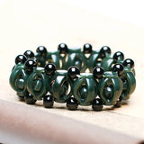 HeTian Jade Nephrite Bracelet Lucky Amulet Carving Bangle for Women Men