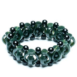 HeTian Jade Nephrite Bracelet Lucky Amulet Carving Bangle for Women Men