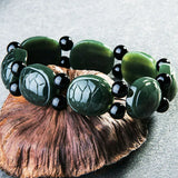 Nephrite Jade Bracelet Lucky Amulet Turtle Shell Rich Armor Bracelet