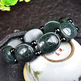 Nephrite Jade Bracelet Lucky Amulet Turtle Shell Rich Armor Bracelet