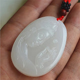 XinJiang Jade Guan Yin Buddha Pendant Necklace Amulet