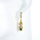 Water-shaped Diamond Earrings 18k Multi-color Drop Earrings