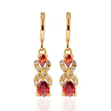 Water-shaped Diamond Earrings 18k Multi-color Drop Earrings