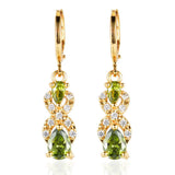 Water-shaped Diamond Earrings 18k Multi-color Drop Earrings