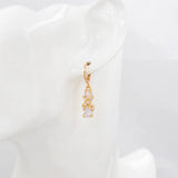 Water-shaped Diamond Earrings 18k Multi-color Drop Earrings