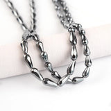 Gallstone Cut Hematite Beads for DIY Jewelry -  Drop-Shaped Loose Beads