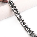 Gallstone Cut Hematite Beads for DIY Jewelry -  Drop-Shaped Loose Beads