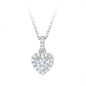 Heart Shape CZ Choker Necklace for Girls