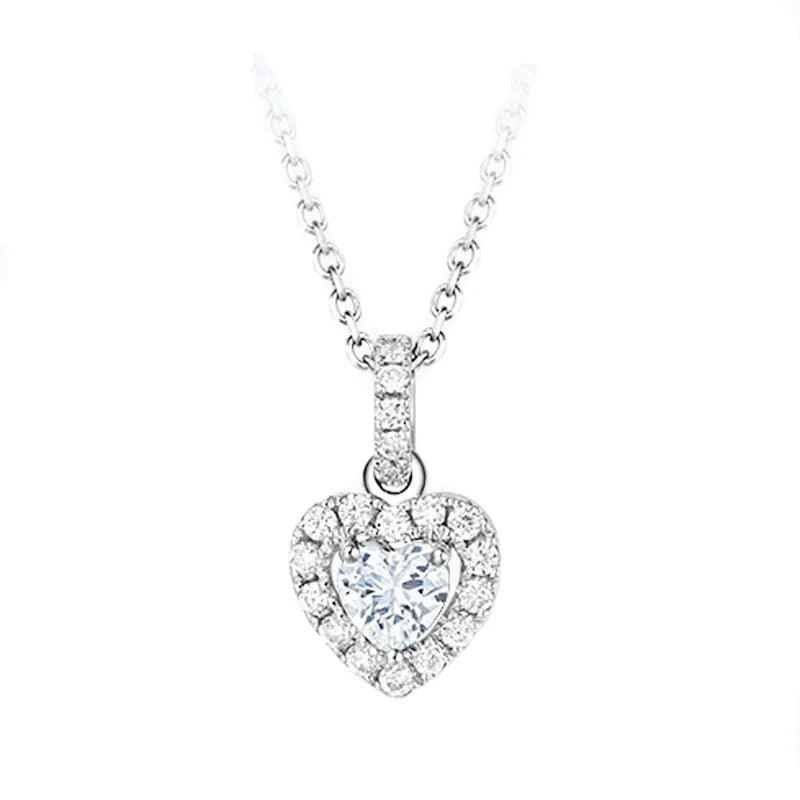 Heart Shape CZ Choker Necklace for Girls